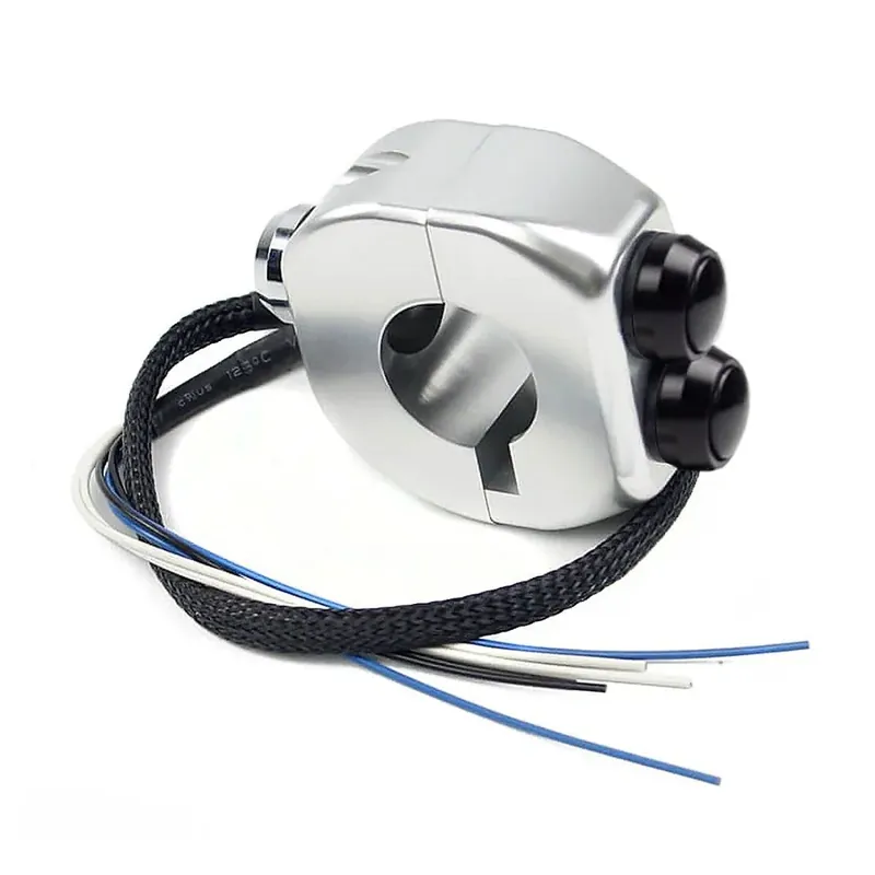 Stuurknop / stuurschakelaar met 3 knoppen voor 1" stuur Craftride Switch chrome Beperkte Voorraad
