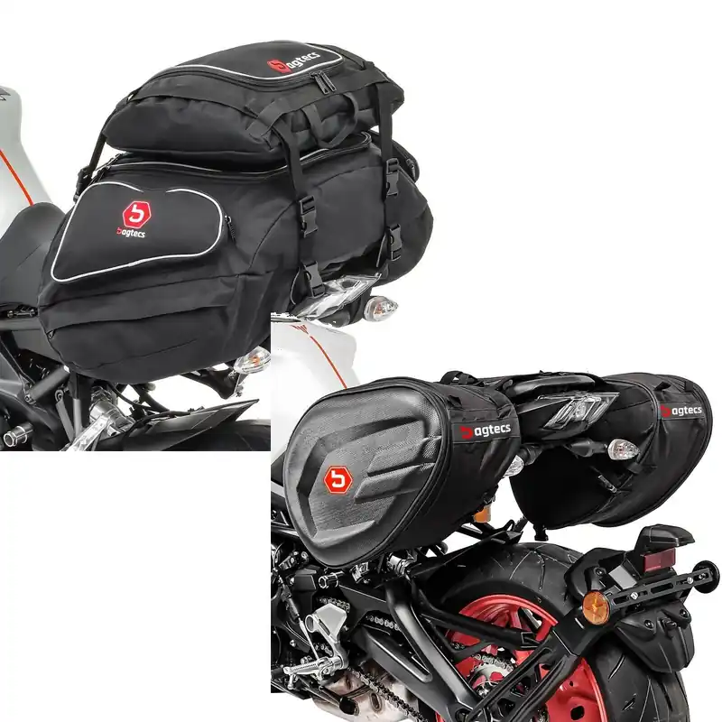 Koop Online Set: Achtertas Set Kawasaki Z 900 / RS / Cafe Bagtecs X50 en X52 + Zadeltassen CRB compatibel met Kawasaki Z 900 / RS / Cafe