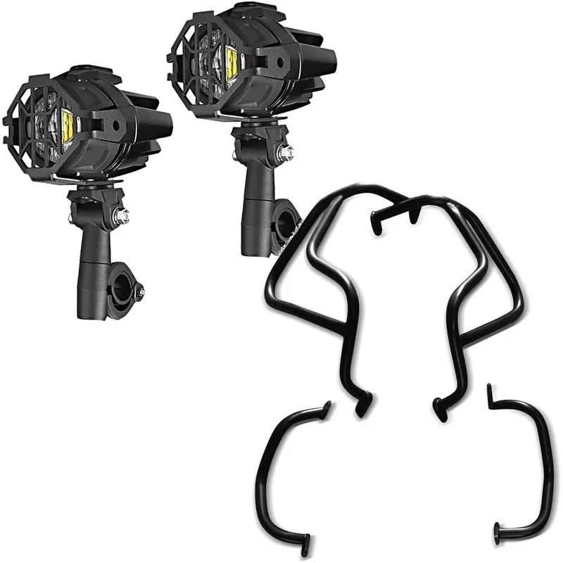 Veilige Betaling Set: Grootlicht en Mistlamp LED S22X + Valbeugel compatibel met Honda CB 500 X 19-23 boven en onder
