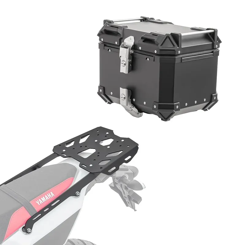 Dagaanbieding Set Aluminium Topkoffer + Drager voor Yamaha Tenere 700 / Rally 19-26 Topcase Bagtecs XB35 zwart