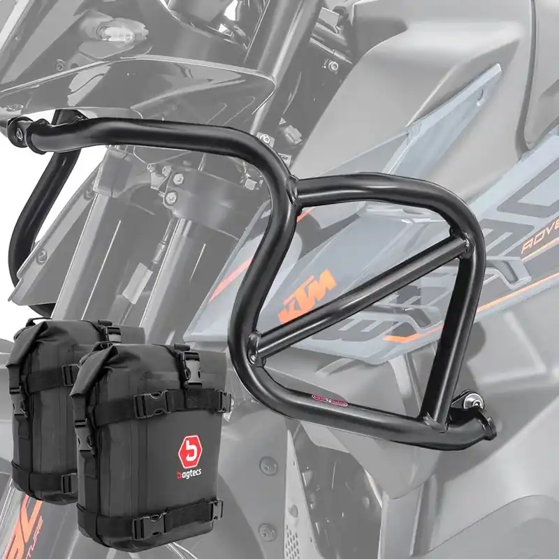 Set Valbeugels boven + tassen voor KTM 890 Adventure / R 21-22 Motoguard CLM zwart Express Levering