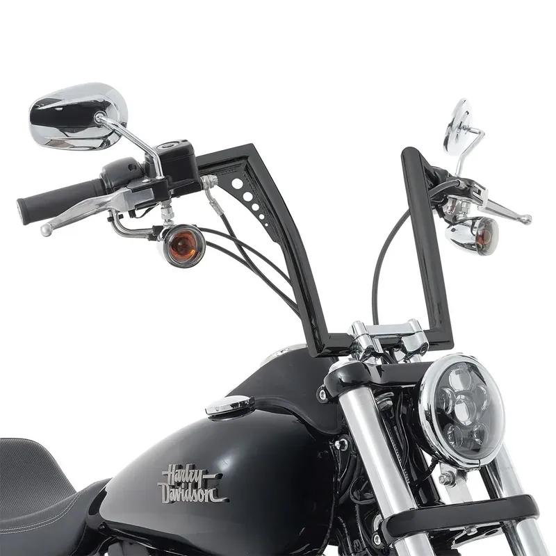 Stuur met TÜV-onderdelengutachten Ape Hanger Fat B2 1-1/4" Hoogte 12" passend voor Harley Davidson Softail Street Bob / 114 Craftide zwart Aanbieding