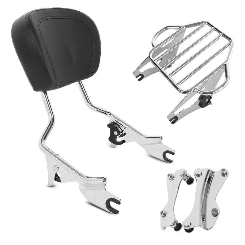 Alleen Vandaag Sissybar + bagagerek KI passend voor Harley Davidson Street Glide 09-13 chrom Craftride