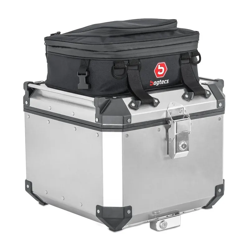 Korting Aluminium Topkoffer Tas geschikt voor custombike Bagtecs BA2 CB2961