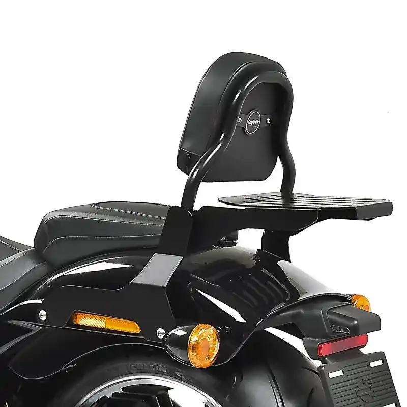 Sissybar CSS Fix passend voor Harley Davidson Fat Boy / 114 18-26 met bagagedrager zwart Craftride Bestseller