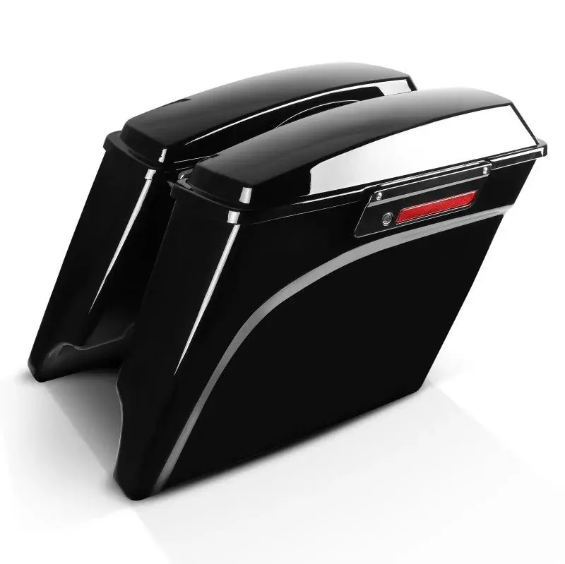 Zijkoffers Stretched passend voor Harley Davidson Road King Classic (FLHRC / I) 98-13 Black Latch Craftride Koopje