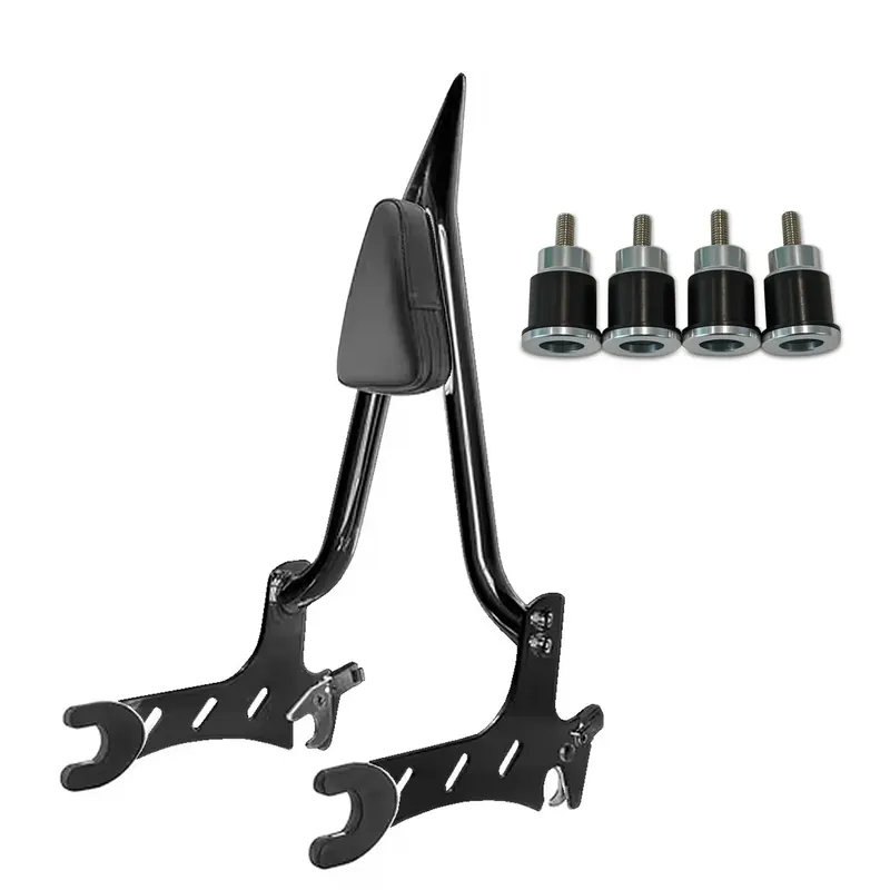 Tijdelijk Beschikbaar Sissybar passend voor Indian Chieftain Dark Horse 17-25 Craftride SB3 passagierssteun zwart + Bevestigingsset Docking Hardware Kit