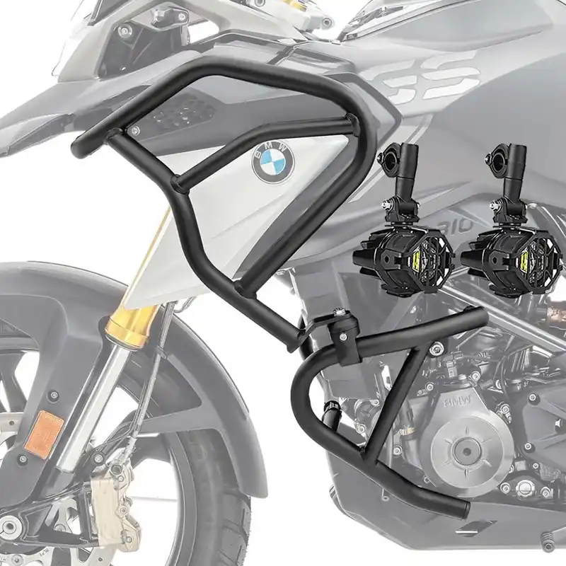 Meest Verkocht Set Valbeugels + LED extra koplampen voor BMW G 310 GS 17-25 Mistlampen Motoguard SK3