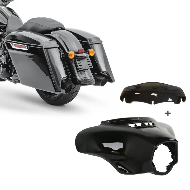 Betrouwbaar Set: Zijkoffers Stretched passend voor Harley Davidson Street Glide (FLHX) 14-22 Craftride + Batwing Kuip Fairing Set passend voor Harley Davidson Street Glide 14-22 Craftride