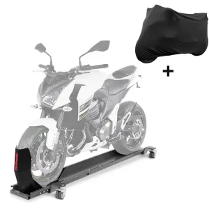 Flitsaanbieding Set SC1 Motor Mover meet inrijklem en Motorhoes M-L compatibel met Kawasaki Vulcan S Craftride