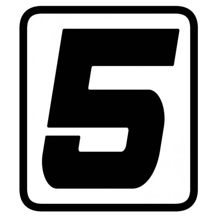 Koopje Barracuda Sticker Cijfer -5- (per stuk)