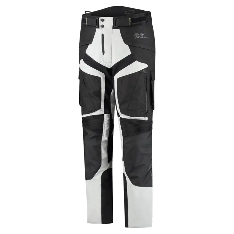 Merkproduct Rusty Stitches Cliff motorbroek Licht Grijs-Zwart S