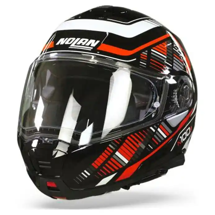 Voordeelprijs Nolan N100-5 P Starboard Systeemhelm Zwart-Rood XS