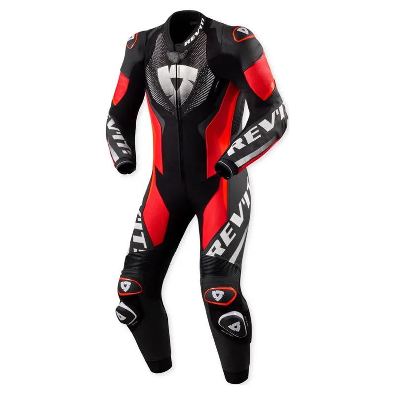 REV'IT! Hyperspeed 3 1-delig Motorpak Zwart-Neon Rood 48 Uitverkoop