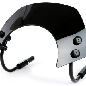 Koopje Windbescherming met zwarten Houdern Moto Nostra b=340mm, h=105mm Vespa GTS 125-300 HPE (2019-)cc zwart Getint Glas