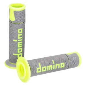 Handvaten set Domino A450 On-Road Racing Grijs / geel met Open einde Fabrieksprijs
