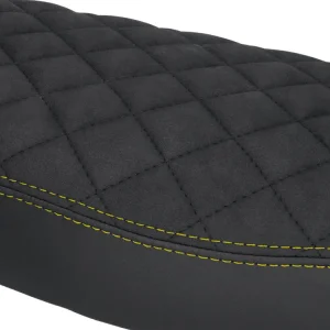 Buddybezug Schmitt Raute gesteppt, zwart / geel voor Simson S50, S51, S70 Betrouwbaar