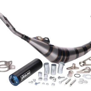 Betaalbaar Uitlaat Yasuni R2 MAX PRO blauw voor Aprilia RS 50, Yamaha MBK TZR 50, Rieju RS2, RS3 Naked, Pro Minarelli AM6