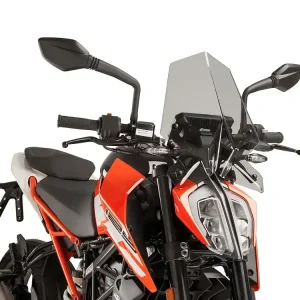 Exclusieve Aanbieding Windscherm Puig New Generation Sport getint voor KTM Duke 125, 200, 390 17