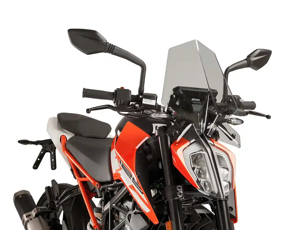 Exclusieve Aanbieding Windscherm Puig New Generation Sport getint voor KTM Duke 125, 200, 390 17