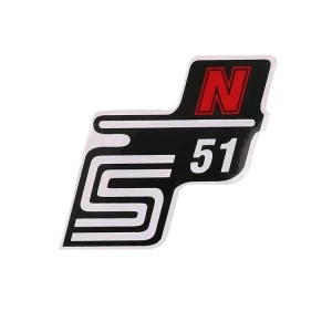 Schriftzug S51 N Folie / Sticker rood voor Simson S51 Gereduceerde Prijs