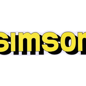 Schriftzug Folie / Sticker Tank geel, zwart voor Simson S51 Hete Deal