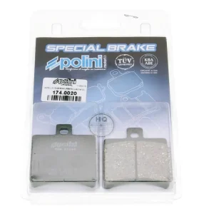 Beperkte Voorraad Remblokken Polini organisch voor Aprilia SR50, Scarabeo, Baotian BT49QT
