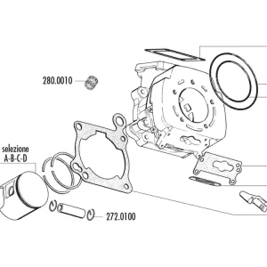 Weekendaanbieding Zuiger Kit Polini 165cc 64mm (C) voor Cagiva 125 2T LC C10, C12