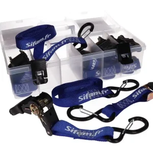 Nieuw Spanningrieme 25mm met Veiligheidshaken - 6 Stuks met opbergdoos