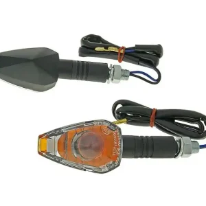 Gereduceerde Prijs Knipperlicht Set M10 zwart Crystal transparant