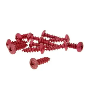 Schroevenset 12 Stuks Kap rood - 6x20 Populair