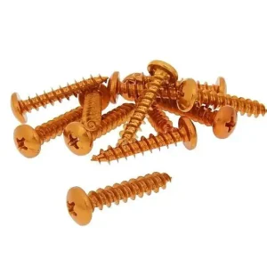 Schroevenset 12 Stuks Kap orange - 6x30 Hoge Kwaliteit