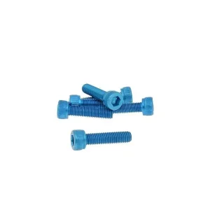 Goedkoop Schroevenset 6 Stuks inbus Alu blauw - M5x20