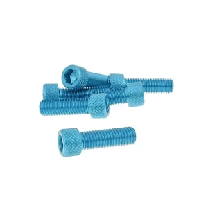 Superprijs Schroevenset 6 Stuks inbus Alu blauw - M8x25