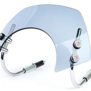 Bestel Nu Windbescherming met verchroomden Houdern Moto Nostra b=340mm, h=105mm Vespa GTS 125-300 HPE (2019-)cc Grijs Getint Glas