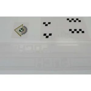 Lage Prijs Sticker Set Tank Kap 5-delig wit voor Puch M 50 Racing Brommer Mokick