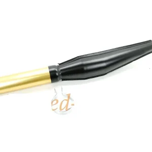 Uitlaat zwart/Gold 32mm 670mm voor Zündapp CS, KS, GTS, ZR, ZD, ZL, C, Kreidler Florett LF, LH, RMC, Flory, Hercules Prima, MK, K 50, Ultra, Puch Maxi, Monza Meest Verkocht