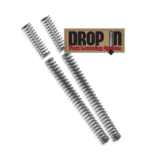 Populair Progressive Suspension Drop-in Vork Verlagingsset 39mm Sportster XL1200C 16-20; XL1200NS 18-21; XL1200V 2016; XL883L 16-20; XL883N 16-21
