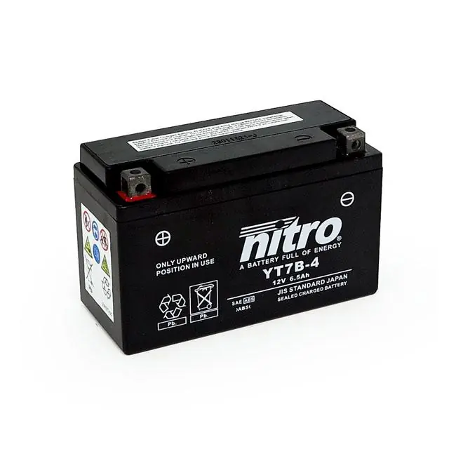 Snelle Levering Nitro verzegelde YT7B-4 AGM motorfietsaccu 6,5Ah
