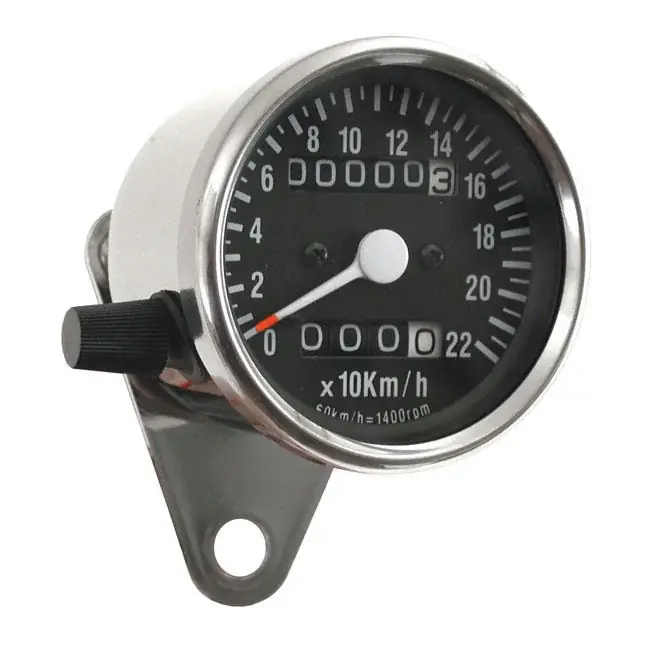 Alleen Vandaag Universele Motorfiets Snelheidsmeter met Tripmeter Chrome