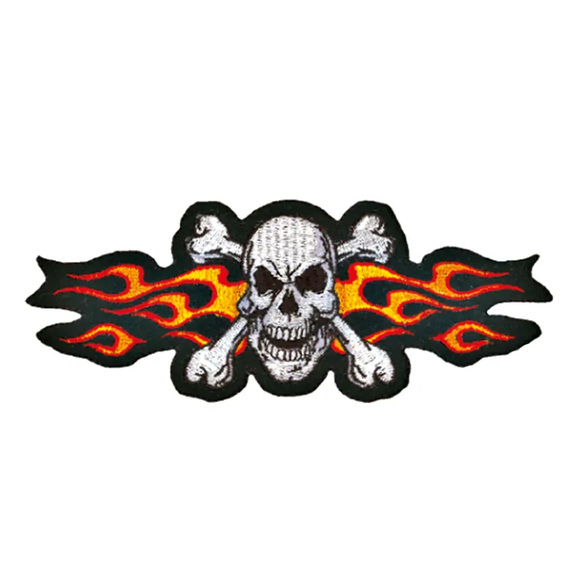 Gecertificeerd Lethal Threat Patch Gele Vlam Schedel