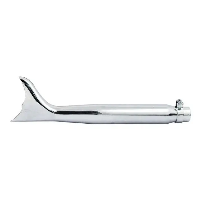 Batwing Fishtail Universele Motorfiets Slip-On Geluiddemper Chroom 22" (55.9cm) Meest Verkocht
