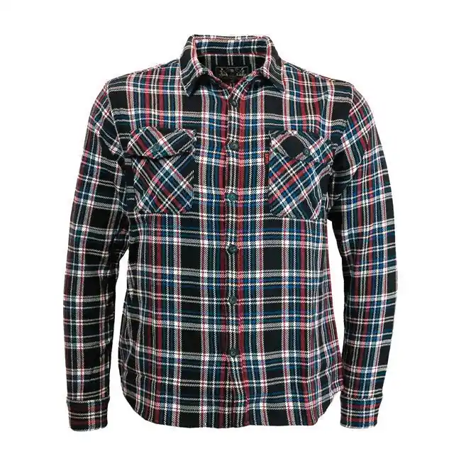 13 1/2 Hout geruit overhemd Navy/Red / S Meest Verkocht