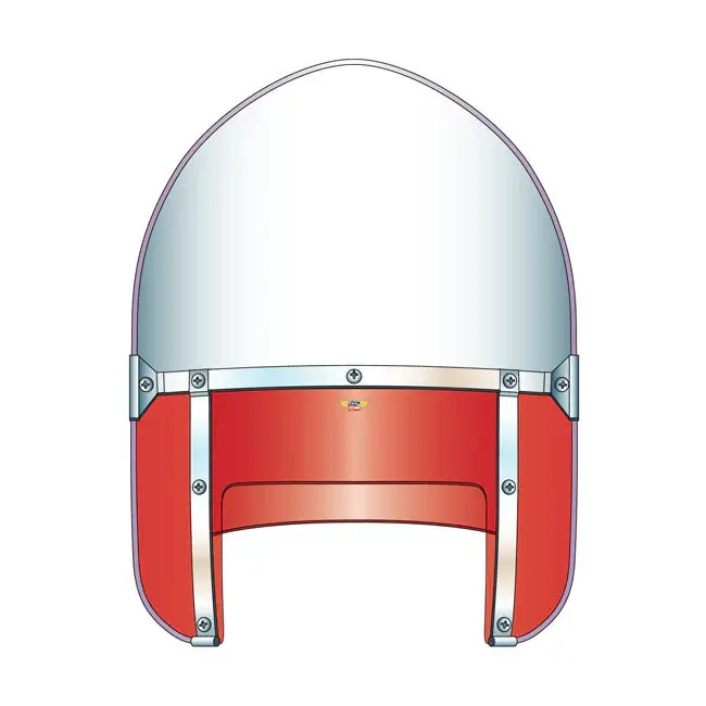 NC Peaked Beaded Windscherm voor zwaar gebruik Rood FL 49-59 Express Levering