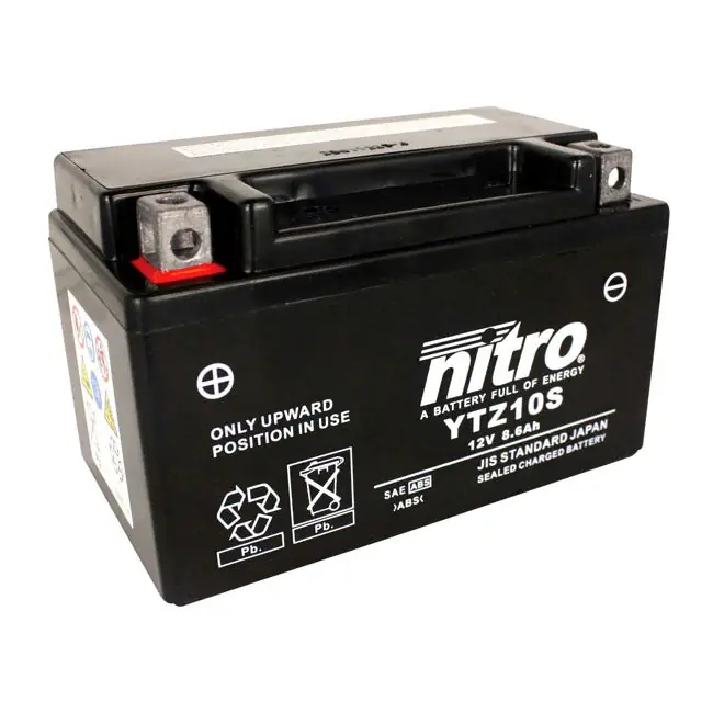 Nitro verzegelde YTZ10S AGM motorfietsaccu 8.6Ah Weekendaanbieding