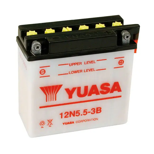 Flitsaanbieding Yuasa 12N5.5-3B 12V loodzuuraccu 5.5Ah 55CCA