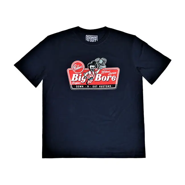 Down-N-Out Big Bore T-shirt marineblauw S Laatste Versie