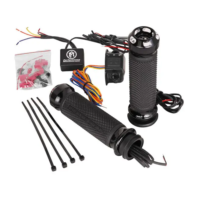 Performance Machine Apex Verwarmde Handvatten HD TBW Black / 08-21 H-D with e-throttle (excl. 15-21 FLTRX) Direct Verzonden