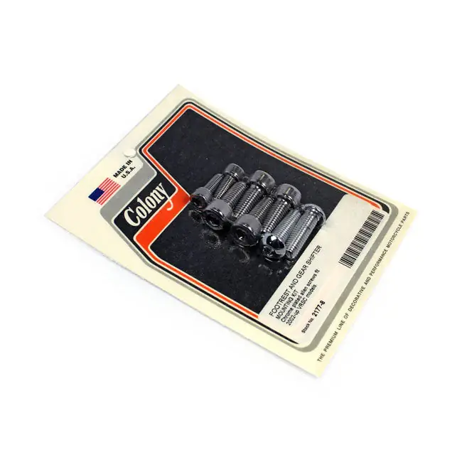 Colony Voetsteun- en versnellingspookmontageset voor V-stang 02-17 V-Rod / Chrome Op = Op