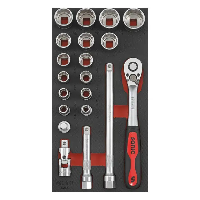 Beste Prijs Sonische dopsleutelset 1/2" VS Maten